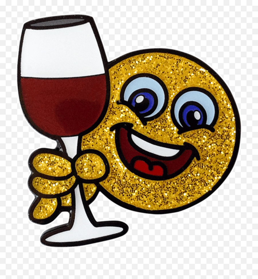 Readygolf Glitter Ball Marker U0026 Hat Clip - Emoji Cheers Smiley Face Cheers Emoji Png,Transparent Sparkle Emoji