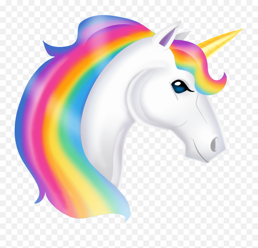 Rainbow Colors The Horses Head - Rainbow Unicorn Head Clipart Png,Transparent Unicorn