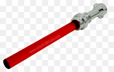 Lego Trans - Red Lightsaber Blade Single with Chrome Silver Hilt Straig Marking Tools png