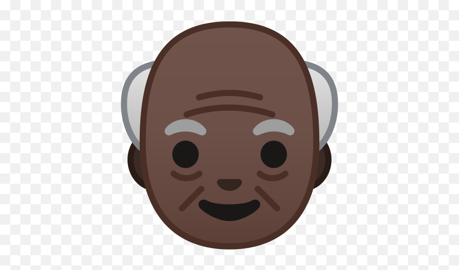 Old Man Dark Skin Tone Icon Noto Emoji People Faces - Android Emoji Old Man Png,Old Man Png