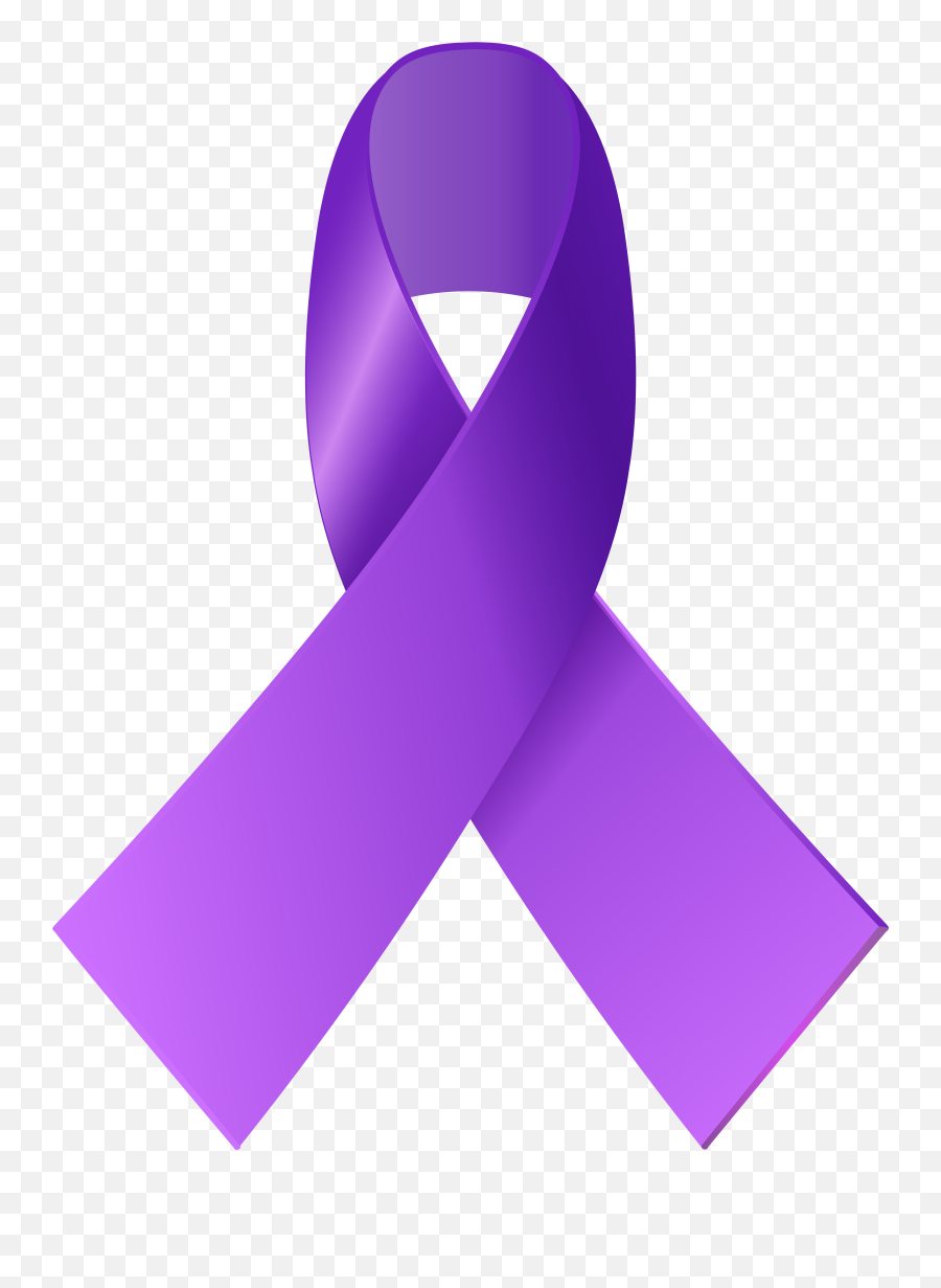 Purple Awareness Ribbon Png Clip Art - Purple Awareness Ribbon Png,Purple Ribbon Png