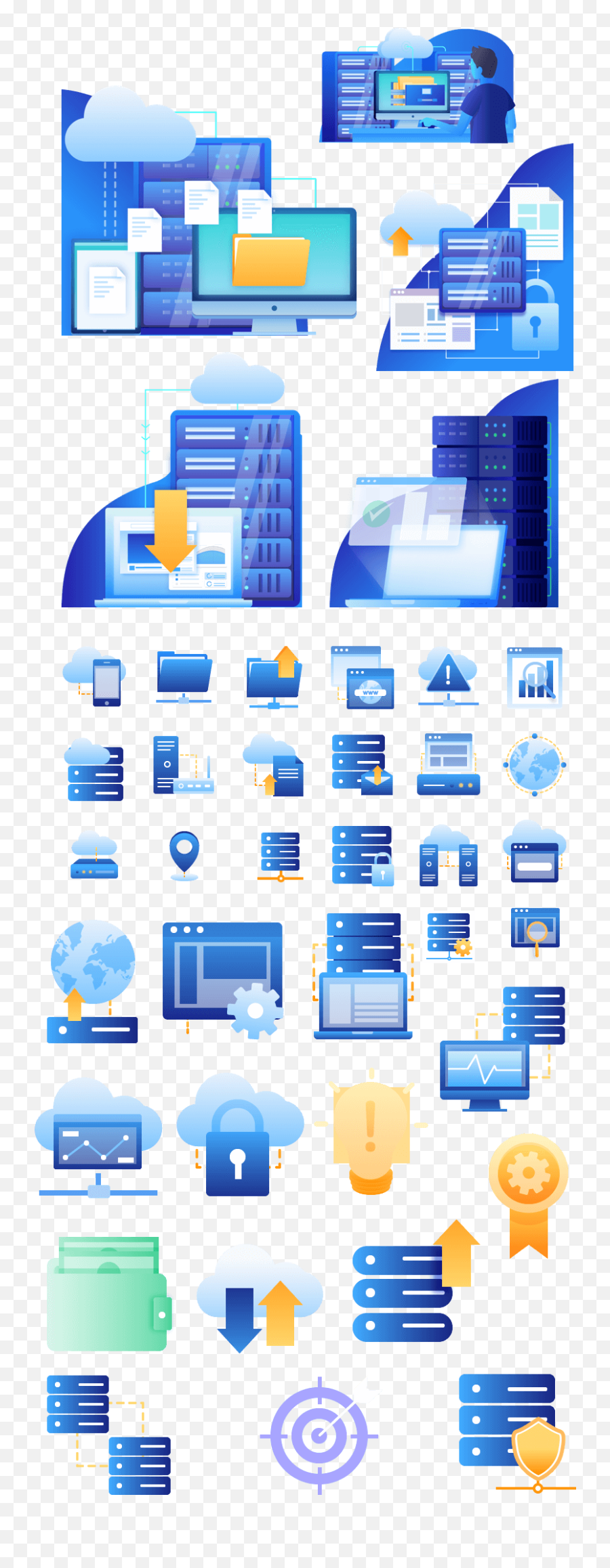 Get A Free U0026 Vibrant Hosting Company Layout Pack For Divi - Vertical Png,Visio Database Icon