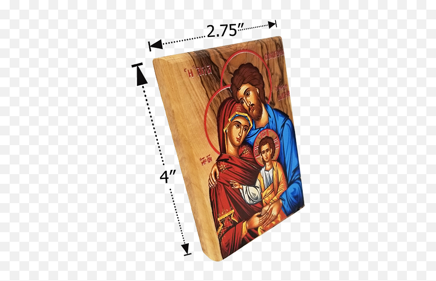 Holy Family Olive Wood Color Icon - Religion Png,Dimensions For Icon