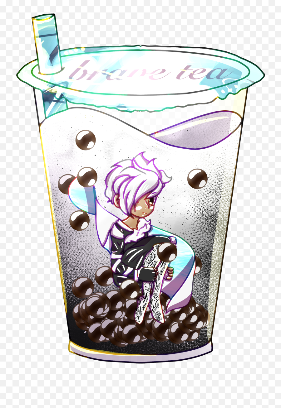 Boba Tea Undertale Stickers Holographic - Highball Glass Png,Undertale Folder Icon