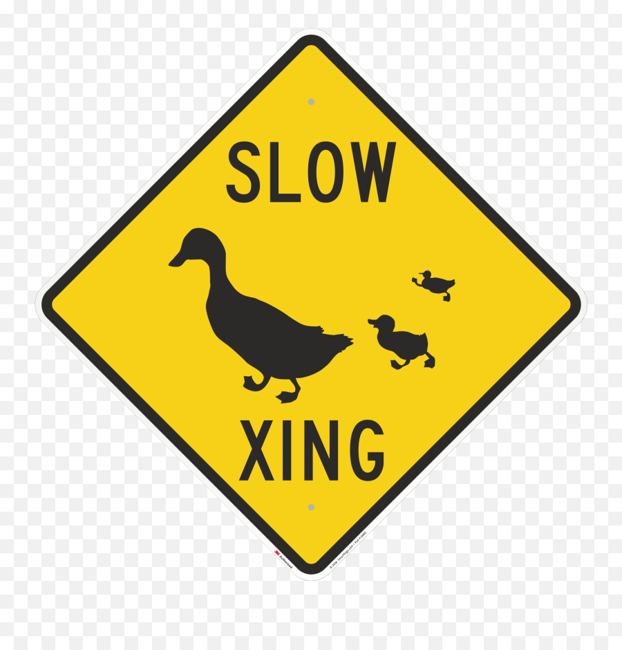 The Sizes Below Are Measured Using U201csign As Squareu201d Method If You Slow Xing Sign Instead From Top To Bottom This - Duck Crossing Road Sign Png,Duck Icon