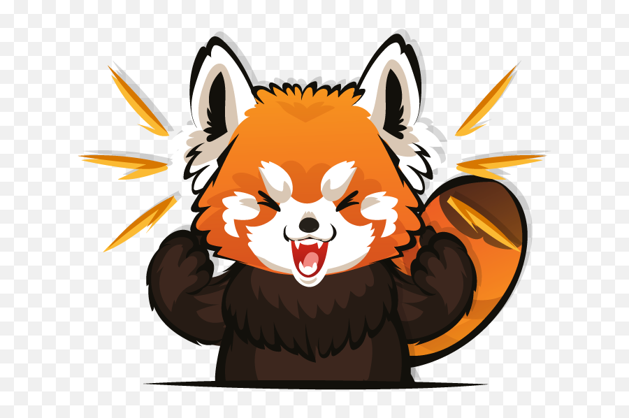 Redpandaz - Angry Red Panda Cartoon Clipart Full Size Angry Red Panda Drawing Png,Red Panda Icon