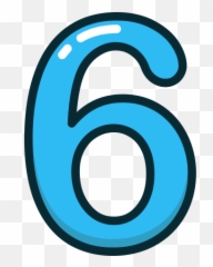 Number 6 Clipart Blue - Six Png,Number 6 Png