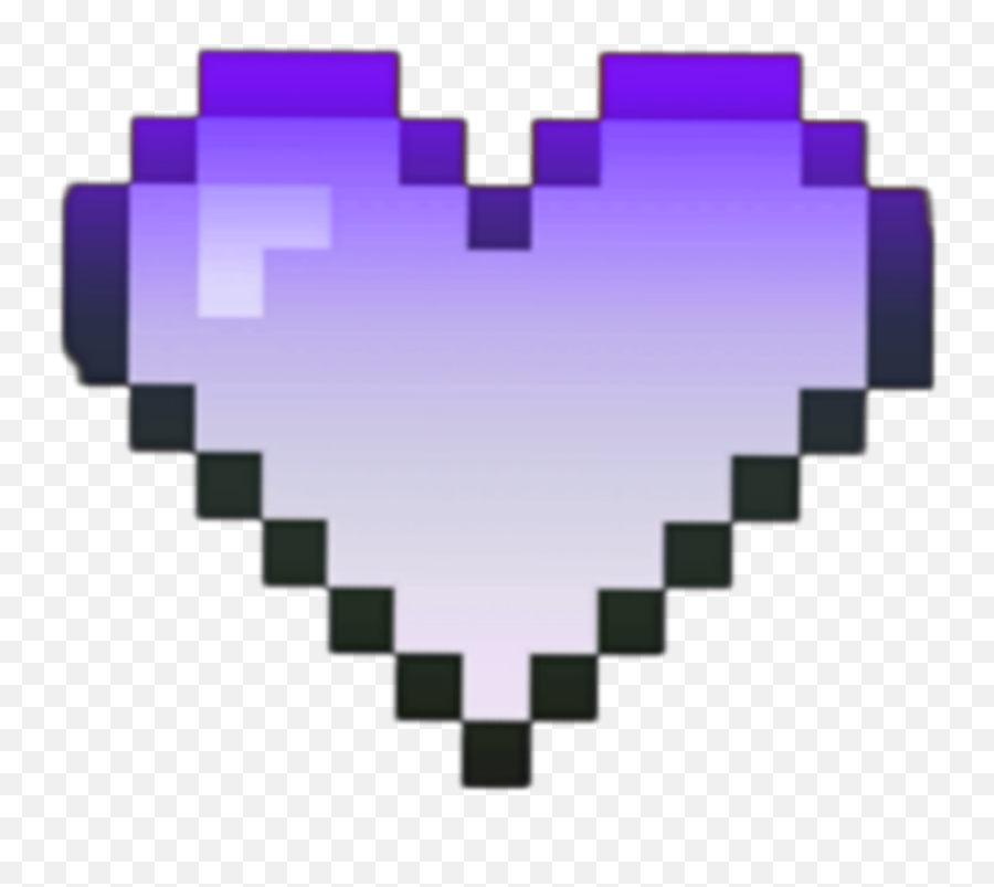 Purple Heart Pixel Tumblr Emoji Kawaii - Pink Pixel Heart Transparent Png,Pixel Heart Transparent