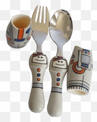 Astronaut Fork Spoon Set - png