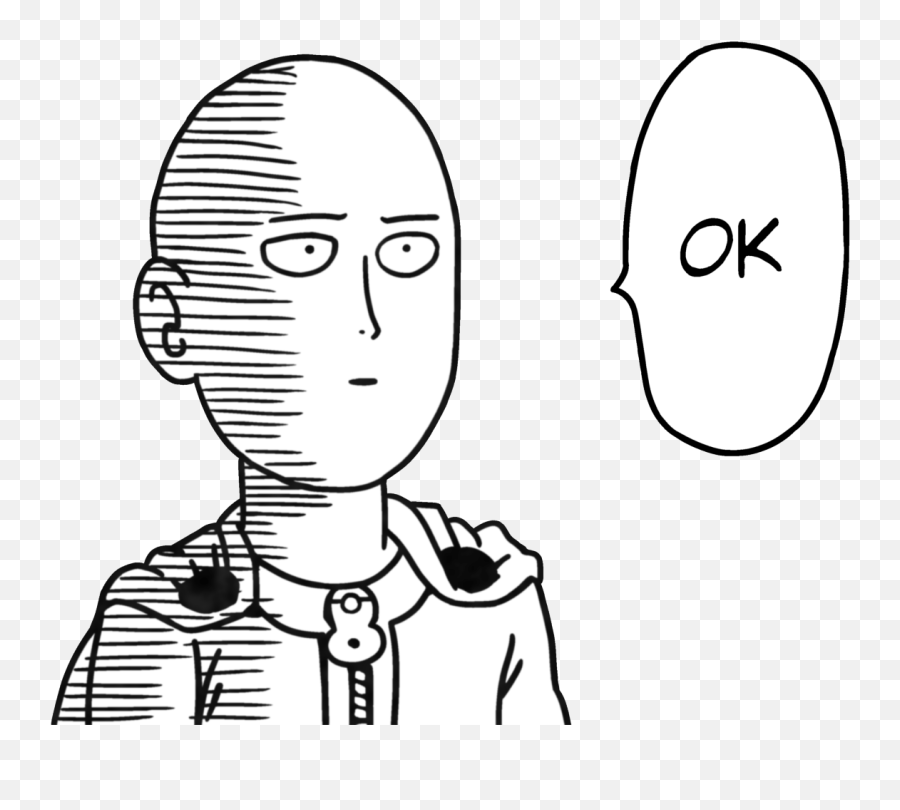 Okay Face Clipart - One Punch Man Ok Png,Meme Faces Png