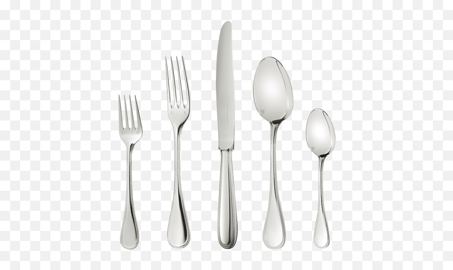 Perles Sterling Silver - Christofle Perles Stainless Steel Png,Place Setting Png