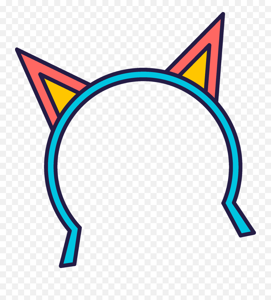 Cat Ears Headband Clipart - Clip Art Png,Cat Ears Transparent