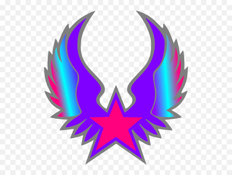 Rock Star Clip Art - Red Star With Wings Png,Rockstar Png