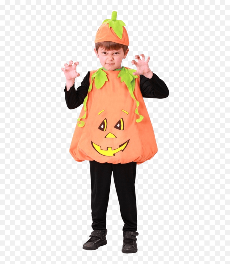 Little Halloween Boy Pumpkin Costume - Kostým Na Halloween Pro Dti Png,Cute Pumpkin Png