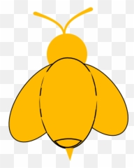 Yellow Bumble Bee Clip Art - Vector Clip Art Gabarit Abeille Png,Bee Clipart Png