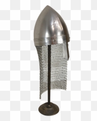 Reproduction Roman Medieval Helmet With Nose Guard And Aventail - Antique Png,Roman Helmet Png