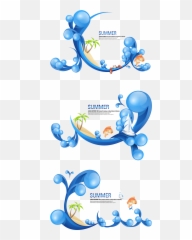 Summer Sailboat Seaside Wave Spray - Free Vector png