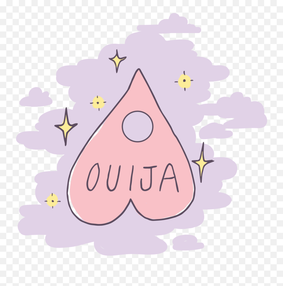 Ouija Planchette Board Pink Purple Pastel Sparkle Tattoo - Happy Png,Ouija Board Png