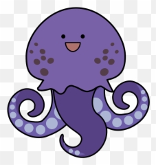 Cute Purple Squid Clipart Free Download Transparent Png - Squid Cute Cartoon Png,Squid Png