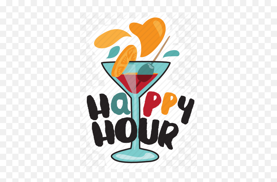 Bar Cocktail Restaurant Sticker Drink Happy Hour Café Icon - Happy Hour Icon Png,Happy Hour Png