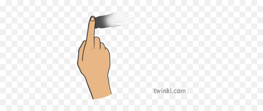 Hand Smudge Finger Point Ks1 Illustration - Twinkl Horizontal Png,Point Finger Png