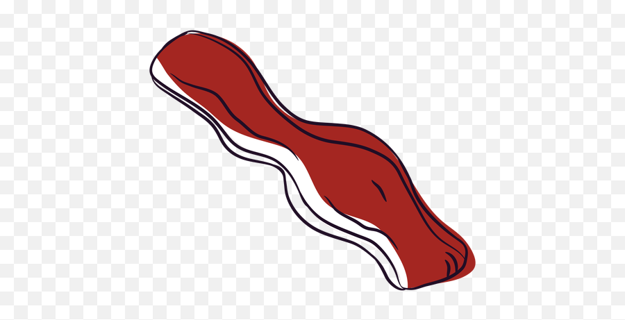 Red Bacon Icon Hand Drawn Flat - Transparent Png U0026 Svg Horizontal,Bacon Transparent