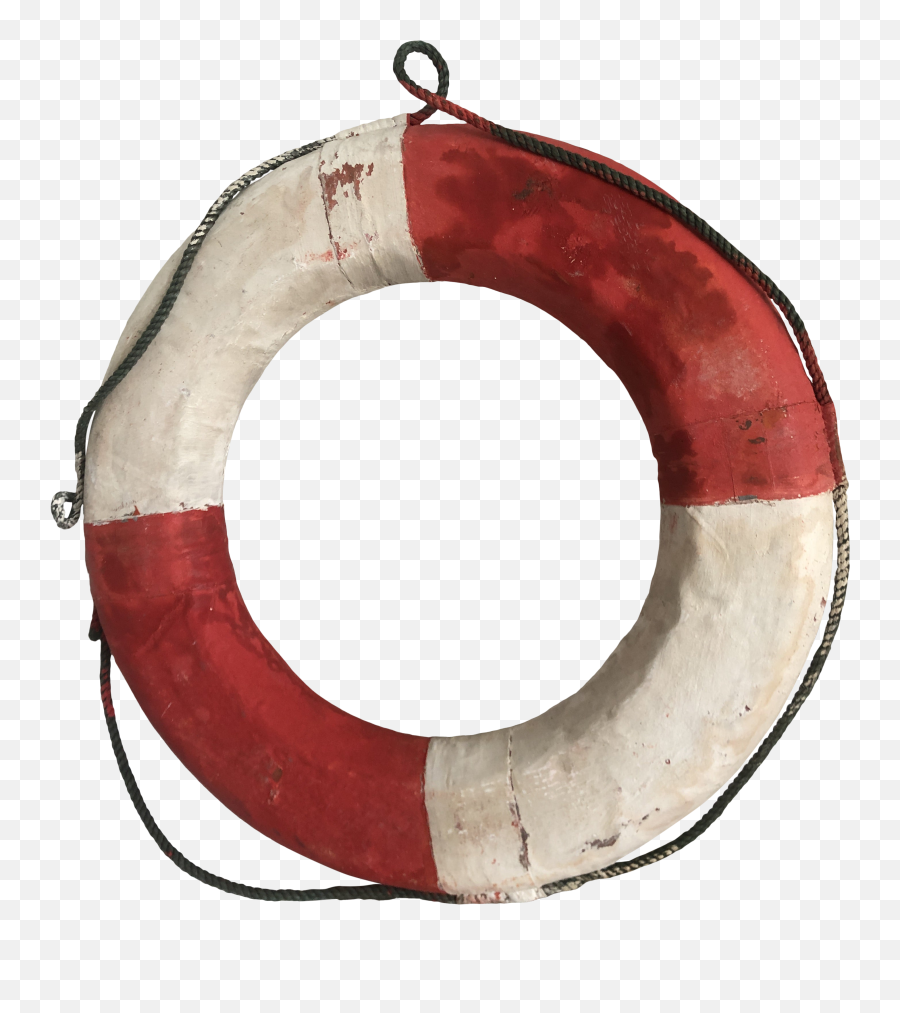 Vintage Red And White Life Preserver Wall Decor - Solid Png,Life Preserver Png