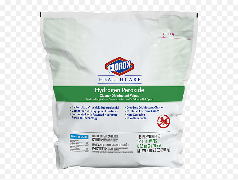Clorox Healthcare Hydrogen Peroxide Cleaner Disinfectants 185 Wipes - Clorox Healthcare Hydrogen Peroxide Disinfecting Wipes Png,Clorox Png