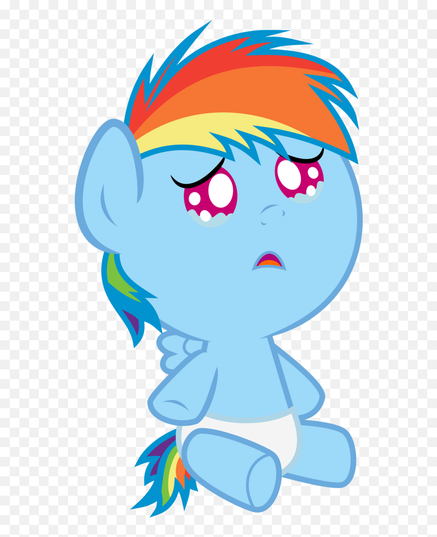 Knight Clipart Baby - Baby Rainbow Dash Crying Transparent Filly Rainbow Baby Dash My Little Pony Png,Baby Crying Png