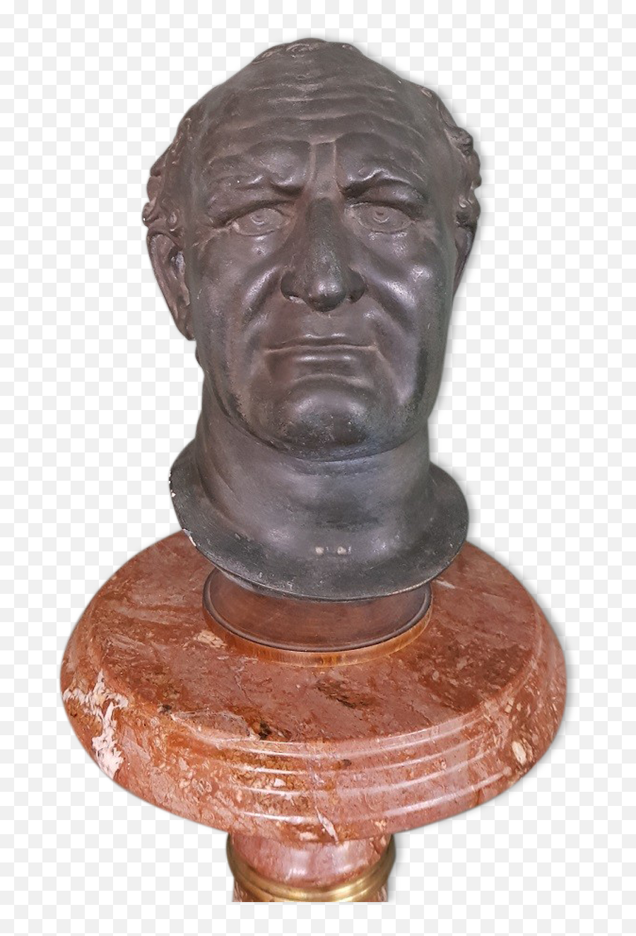 Old French Plaster Bust Depicting A Roman Figure Selency - Hair Design Png,Roman Bust Png