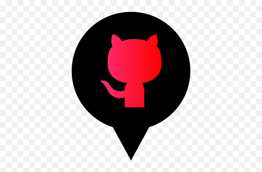 Github Free Black Red Social Media Pin Icon Designed By Png Logo Transparent