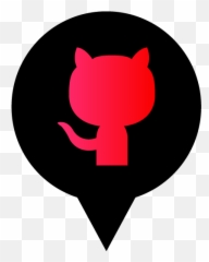 Github Free Black Red Social Media Pin Icon Designed By Png