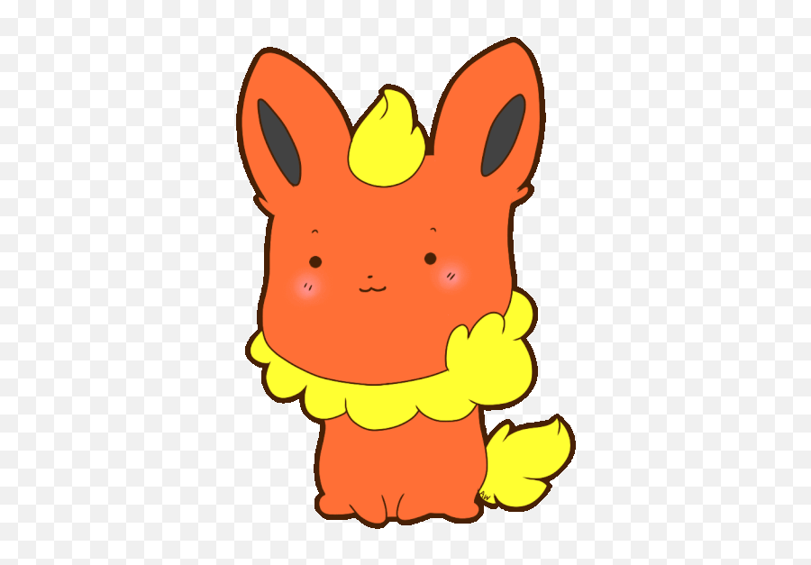 Flareon Chibi Gif My Art Pokémon Amino - Happy Png,Flareon Transparent