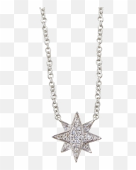 Starburst White Gold And Diamond Necklace - Locket Clipart png
