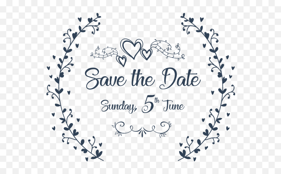 Typography Vector Save The Date - Wedding Png Save The Date,Save The Date Png