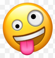 Emojis Drawing Easy Transparent Png - Crazy Face