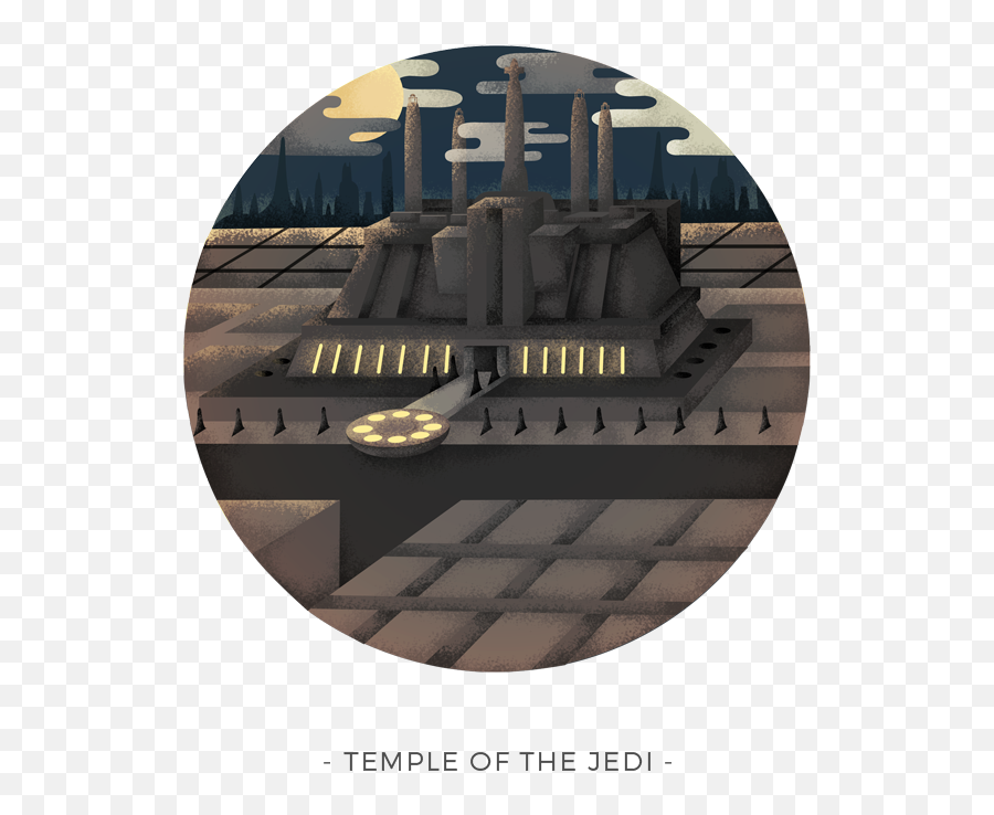 Star Wars - Illustrated Sceneries On Behance City Png,Deathstar Icon