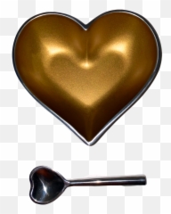 Heart Dishes With Spoon Jillpalmsprings - Solid png