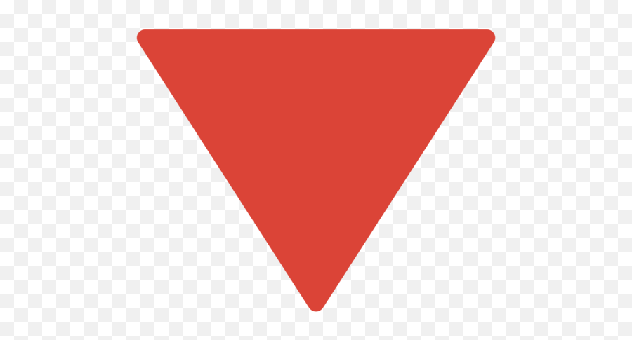 Red Triangle Pointed Down Emoji - Triangulo Rojo Twitter Png,Red Triangle Png
