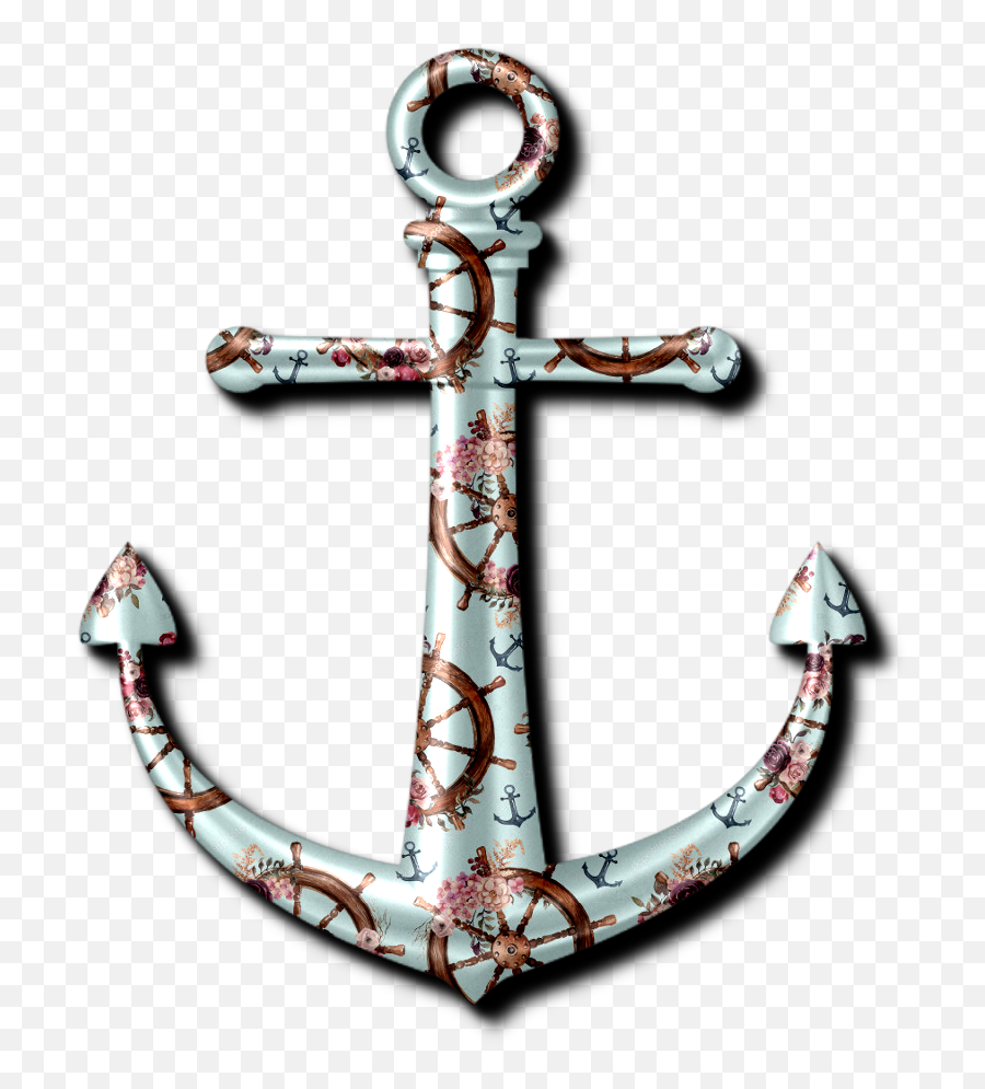 Monica Michielin Alphabets Nautical Floral Anchor Boat - Solid Png,Anchor Icon Png