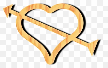 Wooden Arrow Png - Coração De Madeira