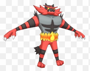 3ds - Darkest Lariat T Pose Png,Incineroar Png