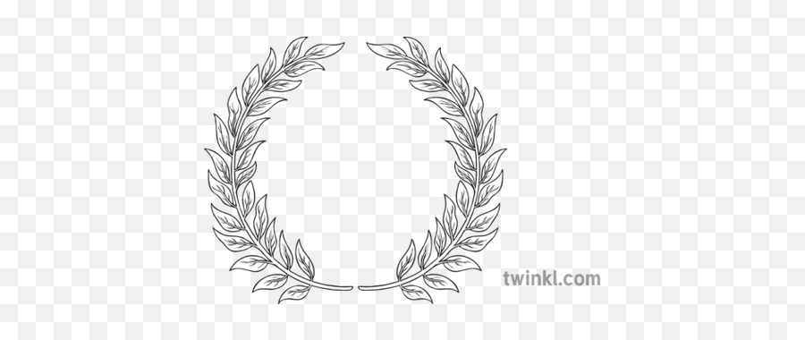 Julius Caesar Crown Laurel Wreath English Ks3 Ks4 Black And - Julius Caesar Crown Png,Crown Png Black And White