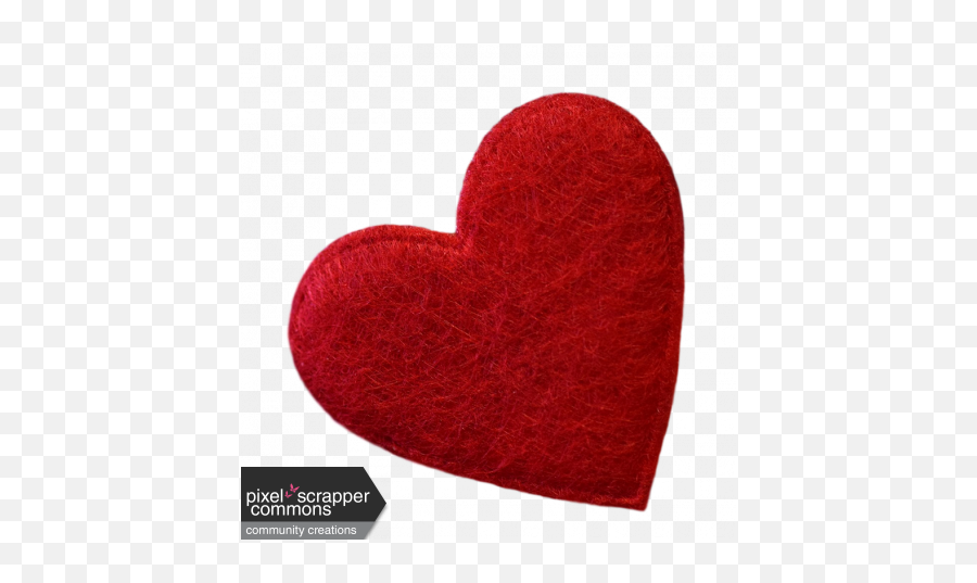 Red Felt Heart Graphic By Nichole Kidd Pixel Scrapper - Heart Png,Pixel Heart Transparent