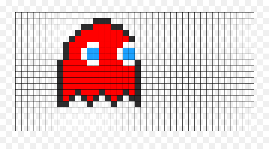 Pacman Sprite Png - Pac Man Ghost Perler Bead Pattern Bead Pixel Art Mario Mushroom,Pacman Ghosts Png