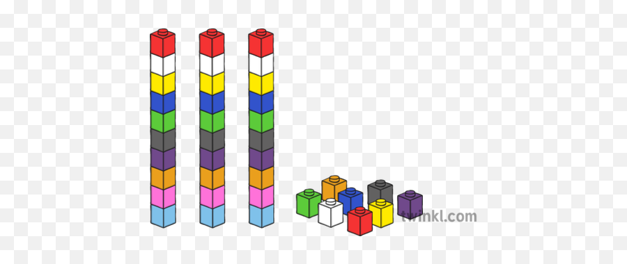 3 Sticks Of 10 Bricks With 8 Individual Illustration - Graphic Design Png,Bricks Png