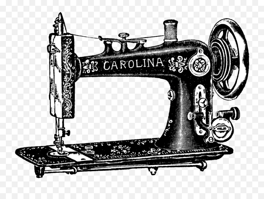 Sewing Machines Treadle Clip Art - Vintage Sewing Machine Clipart Png,Sewing Needle Png