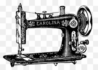 Sewing Machines Treadle Clip Art - Vintage Clipart png