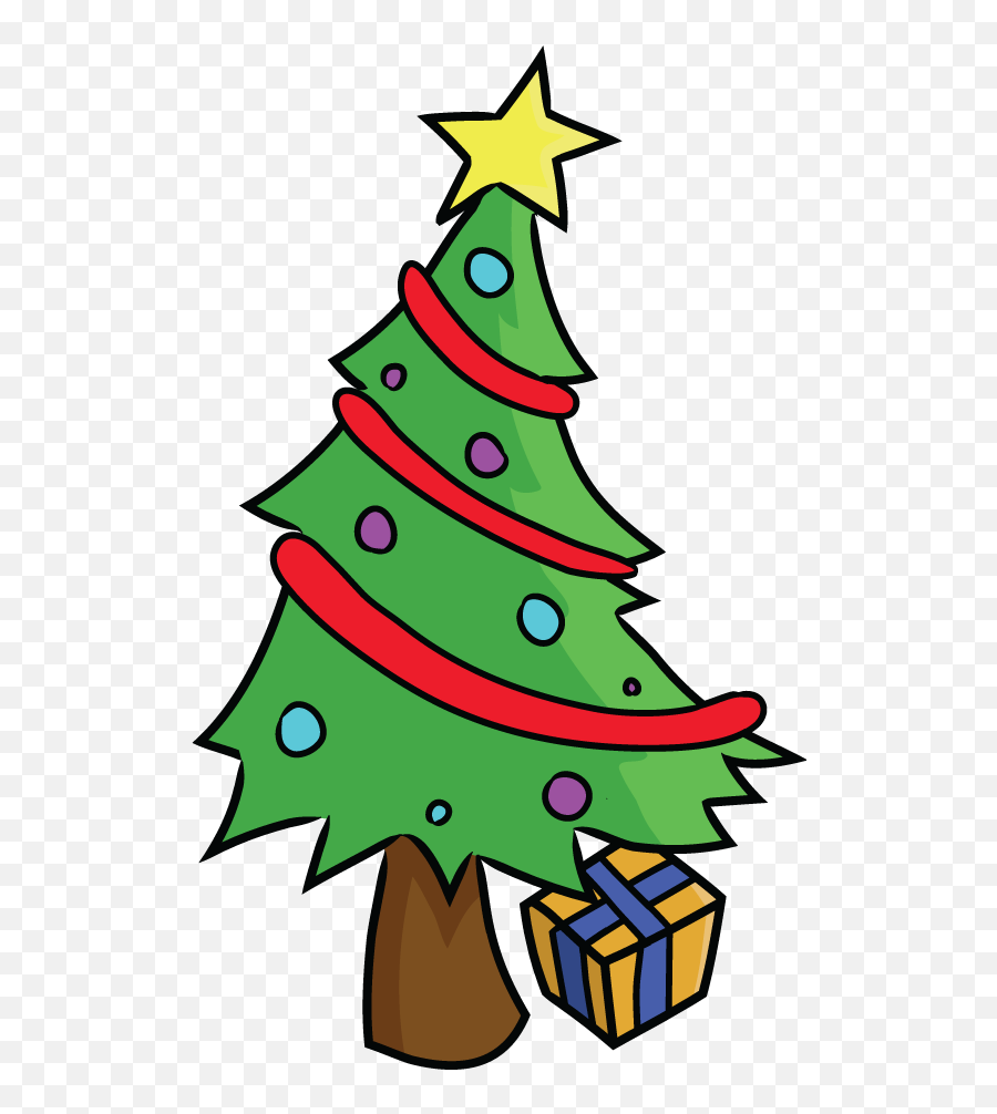 Christmas Tree Clipart Funny - Clipart Cartoon Christmas Tree Png,Cartoon Christmas Tree Png