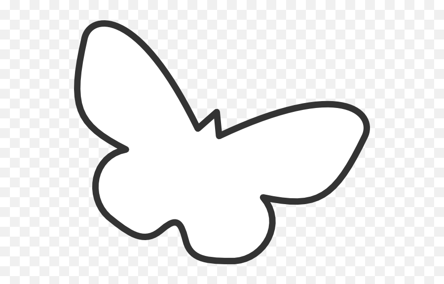 Simple Butterfly Silhouette - Butterfly White Silhouette Png,Butterfly Outline Png